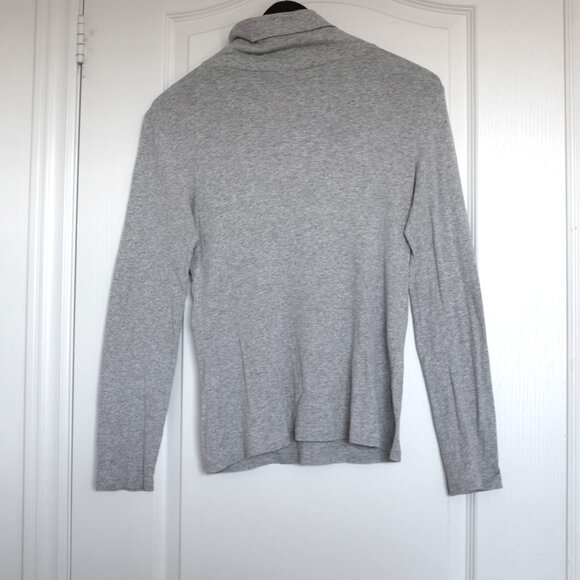 Vintage grey heathered Old Navy turtleneck shirt 100% cotton size M - Picture 2 of 9